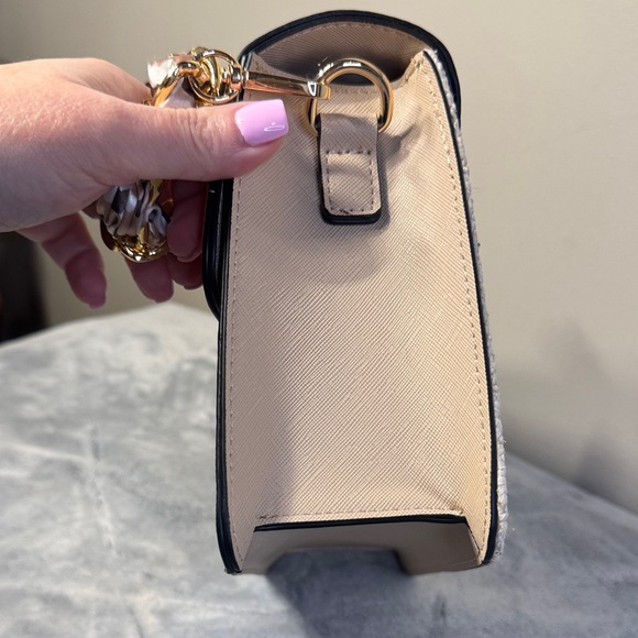 Aldo Cailla Mini Woven Satchel - Tan/Brown - Like New - Picture 8 of 12